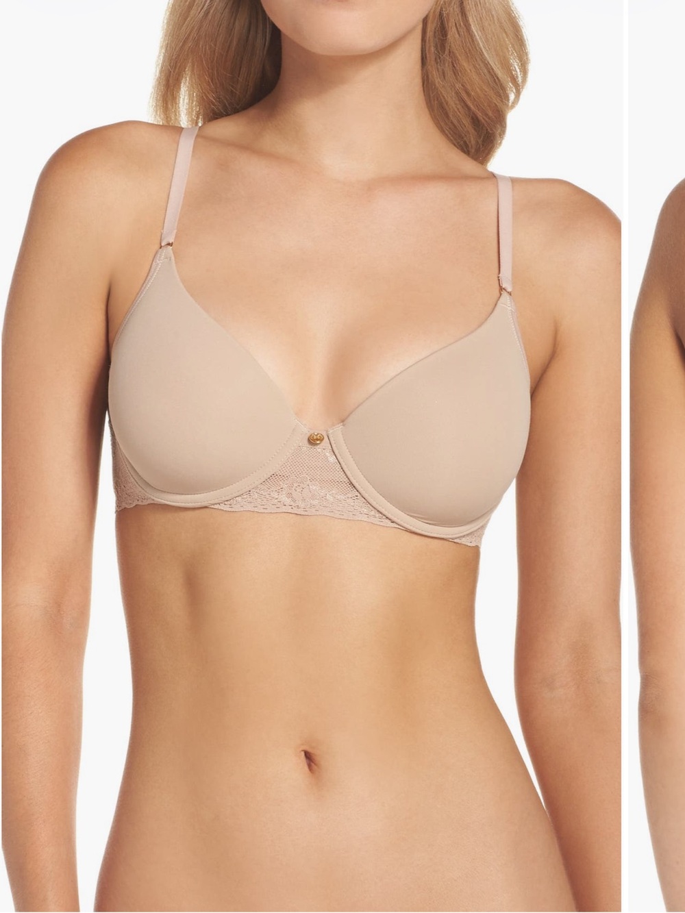 Natori Bliss Perfection Nude Lace-Trim Bra